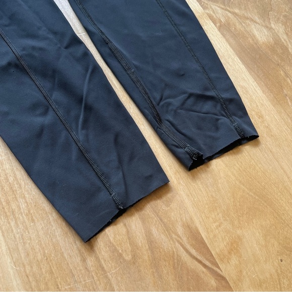 LULULEMON POWER THRU HI RISE TIGHT LEGGING 4 GRAY DROP IN POCKETS RAW LEG HEM - Picture 8 of 12